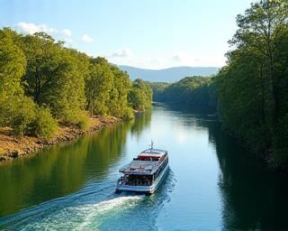 Scenic river tour through Victoria